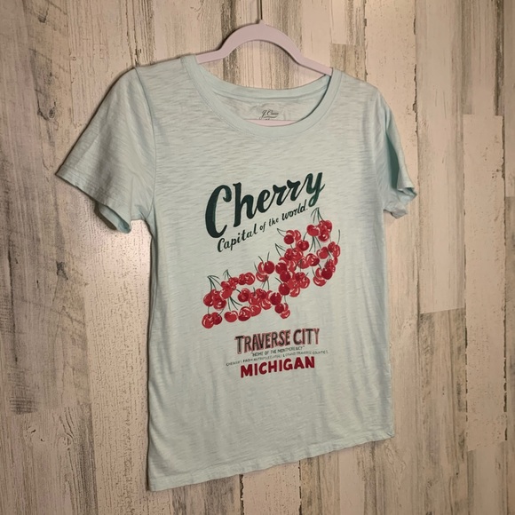 Jcrew Michigan Cherries Short Sleeve-XS - Picture 2 of 14